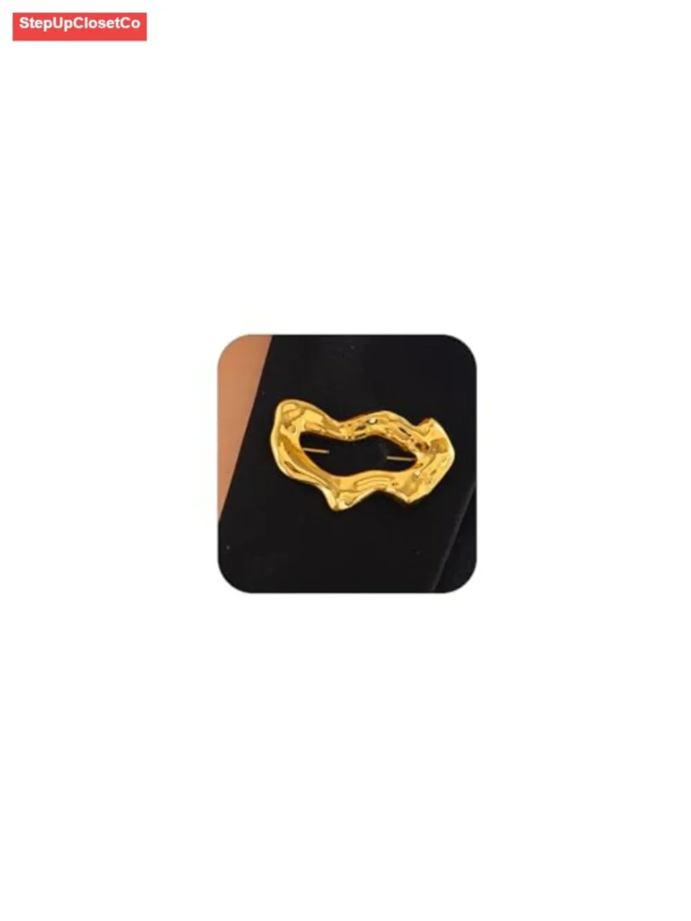 Vintage Irregular Hollow Brooch Pin Geometric Gift